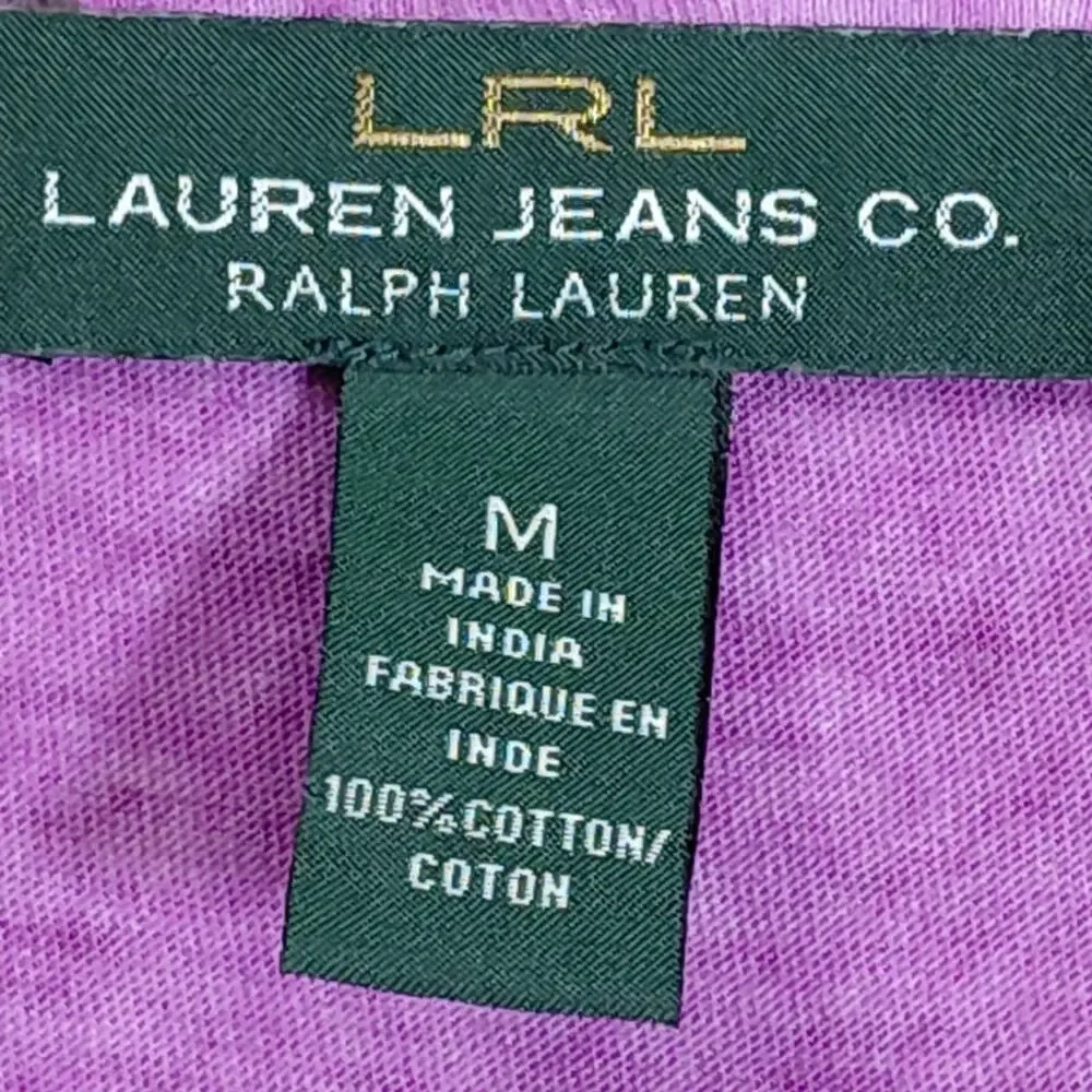 Lauren Ralph Lauren Purple Henley Lightweight Top Women Size M